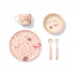 Бамбуковая посуда 5 ед. BabyOno для девочки FOREST PINK!