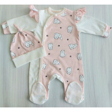 Человечек с шапочкой RoyalBaby Котики, р.62 - 0-6 мес. Человечек с шапочкой RoyalBaby Котики, р.62 - 0-6 мес.