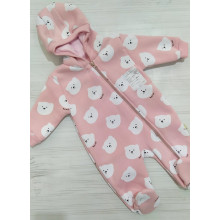 Комбинезон теплый RoyalBaby Мишки (Розовый) р.56, 0-3 мес Комбинезон теплый RoyalBaby Мишки (Розовый) р.56, 0-3 мес