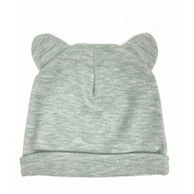Шапочка Baby Body 0-6 мес  (38 см) Меланж изумрудно-серый с ушками №52