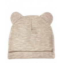 Шапочка Baby Body 0-6 мес Меланж песочный с ушками №51 - 38 см