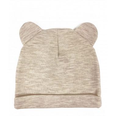 Шапочка Baby Body 0-6 мес Меланж песочный с ушками №51 - 38 см