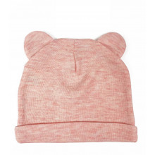 Шапочка Baby Body 0-6 мес Меланж розовый с ушками №53 - 38 см