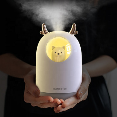 Ночник-увлажнитель воздуха Мишка, USB, Белый, 300 мл