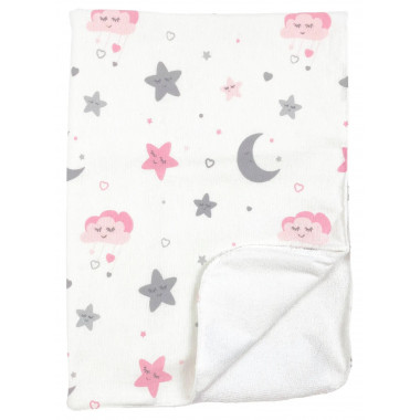 Непромокаемая пеленка многоразовая Луна и розовые звездочки - #18