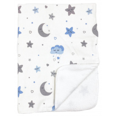 Непромокаемая пеленка многоразовая Луна и синие звездочки - #21