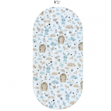 Простынь на резинке в коляску Ежики и зайчики арт.КЛ-19