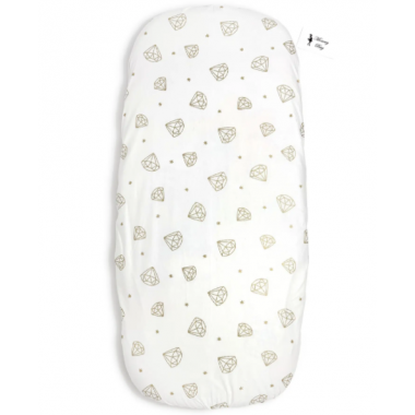 Простынь на резинке в коляску Бриллианты арт.КЛ-13