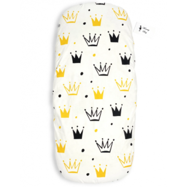 Простынь на резинке в коляску Желтые Короны арт. КЛ-5