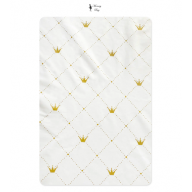Простынь на резинке в детскую кроватку Золотые короны №7