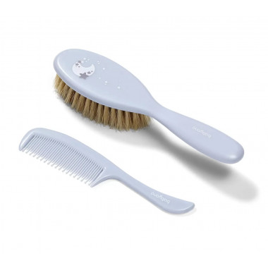 Щетка и расческа для волос с натуральной мягкой щетиной Лавандовые BabyOno