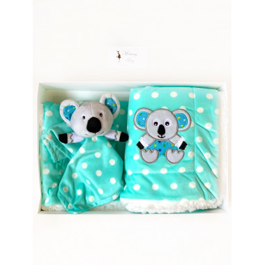Одеяло-плед двухстороннее Minky Коала BabyOno + игрушка