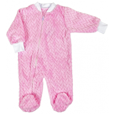 Комбинезон RoyalBaby Косичка Розовая (велюр) р.74 - 9-12 мес