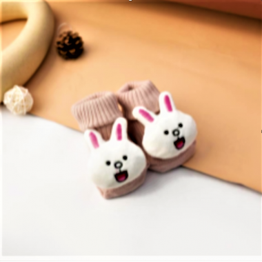 Носочки нарядные 0-12 мес #6 Зайка (Розовые)