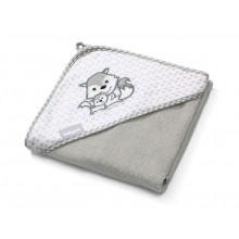 Полотенце детское бамбуковое с капюшоном BabyOno Лисята 100х100 см (pol6)