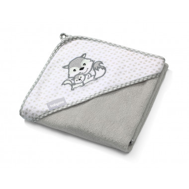 Полотенце детское бамбуковое с капюшоном BabyOno Лисята 100х100 см (pol6)