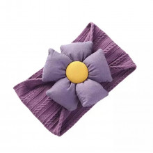 Афробант-повязка на голову – #3 Цветок лавандовый 0-3 года (33-50 см)