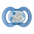 Пустышка силиконовая ортодонтическая ночная Baby-Nova голубая 0-6 мес, 1шт.