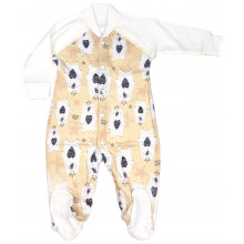 Человечек RoyalBaby Мишка с короной (молочный) р.62, 0-6 мес 