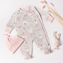 Человечек с шапочкой RoyalBaby Милый Зайчонок (интерлок) р.56, 0-3 мес Человечек с шапочкой RoyalBaby Милый Зайчонок (интерлок) р.56, 0-3 мес