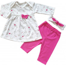 Комплект 3 ед. (Платья+лосины+повязка) RoyalBaby Котики (кулир) р.62, 0-6 мес Комплект 3 ед. (Платья+лосины+повязка) RoyalBaby Котики (кулир) р.62, 0-6 мес