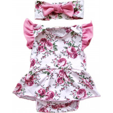 Боди с повязкой RoyalBaby Цветочки (кулир) р.74, 9-12 мес Боди с повязкой RoyalBaby Цветочки (кулир) р.74, 9-12 мес