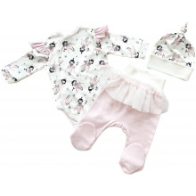 Комплект 3 ед. RoyalBaby Фея с молочным фатином р.56, 0-3 мес