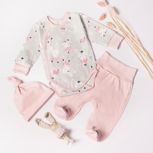 Комплект 3 ед. RoyalBaby Милый Зайчонок (интерлок) р.62, 0-6 мес