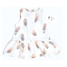 Муслиновое платье RoyalBaby Перышки р.62, 0-6 мес Муслиновое платье RoyalBaby Перышки р.62, 0-6 мес