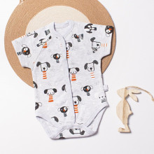 Боди RoyalBaby Серый с собачками (интерлок) р.56 Боди RoyalBaby Серый с собачками (интерлок) р.56