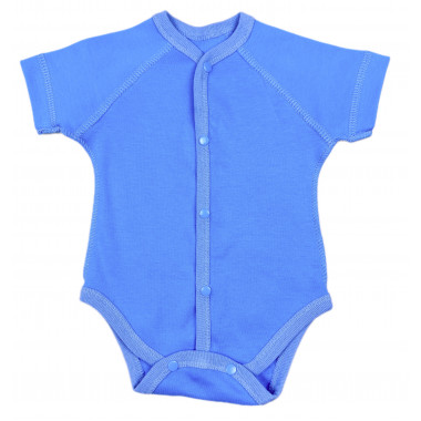 Боди RoyalBaby Голубой (интерлок) р.56  (0-3 мес)