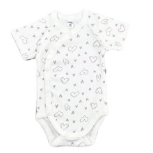 Боди RoyalBaby Сердечки, молочный (интерлок) р.56 Боди RoyalBaby Сердечки, молочный (интерлок) р.56