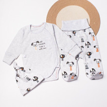 Комплект 3 ед. RoyalBaby Собачки (интерлок) р.56, 0-3 мес