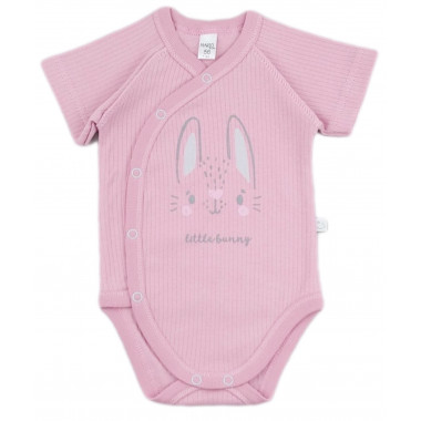 Боди RoyalBaby Зайчик, розовый (интерлок) р.62