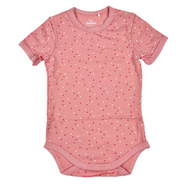 Боди Topomini Розовый с сердечками р.74-80 (9-12 мес)