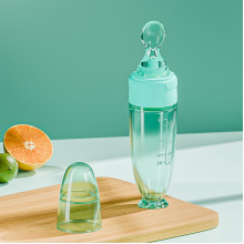 Бутылочка для кормления Премиум с ложкой (для прикорма) 90 мл Мятная