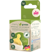Соска для бутылочки Nip GREEN “Вишенка” M средний поток 2 шт/уп