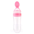 Бутылочка для кормления с ложкой (для прикорма) 90 мл Розовая (с пластиковой ложечкой)