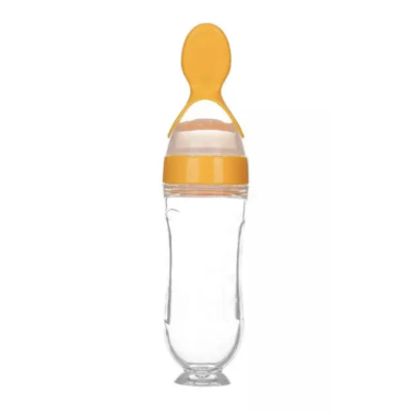 Бутылочка для кормления с ложкой (для прикорма) 90 мл Лимонная