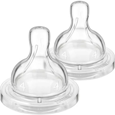 Соска силиконовая Philips AVENT Анти-Колик, быстрый поток, от 6 мес., 2 шт.