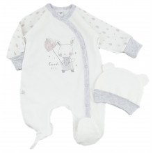 Человечек с шапочкой RoyalBaby Зайка с зонтиком (байка) р.56, 0-3 мес