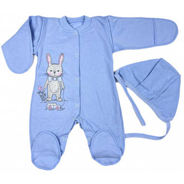 Человечек с шапочкой RoyalBaby Зайка Стивен (байка) р.62, 0-6 мес