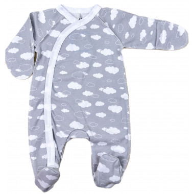 Человечек RoyalBaby Облачки (интерлок) р.56, 0-3 мес