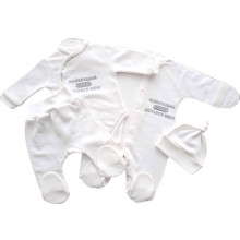Комплект одежды в родильный 4 ед. RoyalBaby Лучший папочка достался меня! (байка) р.56, 0-6 мес