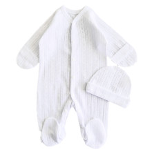 Человечек с шапочкой RoyalBaby Ажур Белый р.56, 0-3 мес