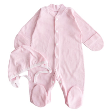 Человечек с шапочкой RoyalBaby Розовый (кулир) 56см