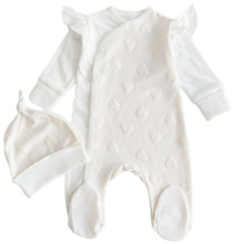 Человечек с шапочкой RoyalBaby Нежность, молочный (интерлок) р.56, 0-3 мес Человечек с шапочкой RoyalBaby Нежность, молочный (интерлок) р.56, 0-3 мес