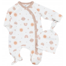 Человечек с шапочкой RoyalBaby Солнышко с облачками (интерлок) р.56