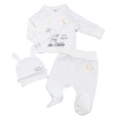 Комплект 3 ед. RoyalBaby Зайка и луна (интерлок) р.56