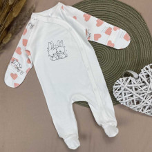 Человечек RoyalBaby Милые зайчата с сердечками (интерлок) р.56, 0-3 мес Человечек RoyalBaby Милые зайчата с сердечками (интерлок) р.56, 0-3 мес